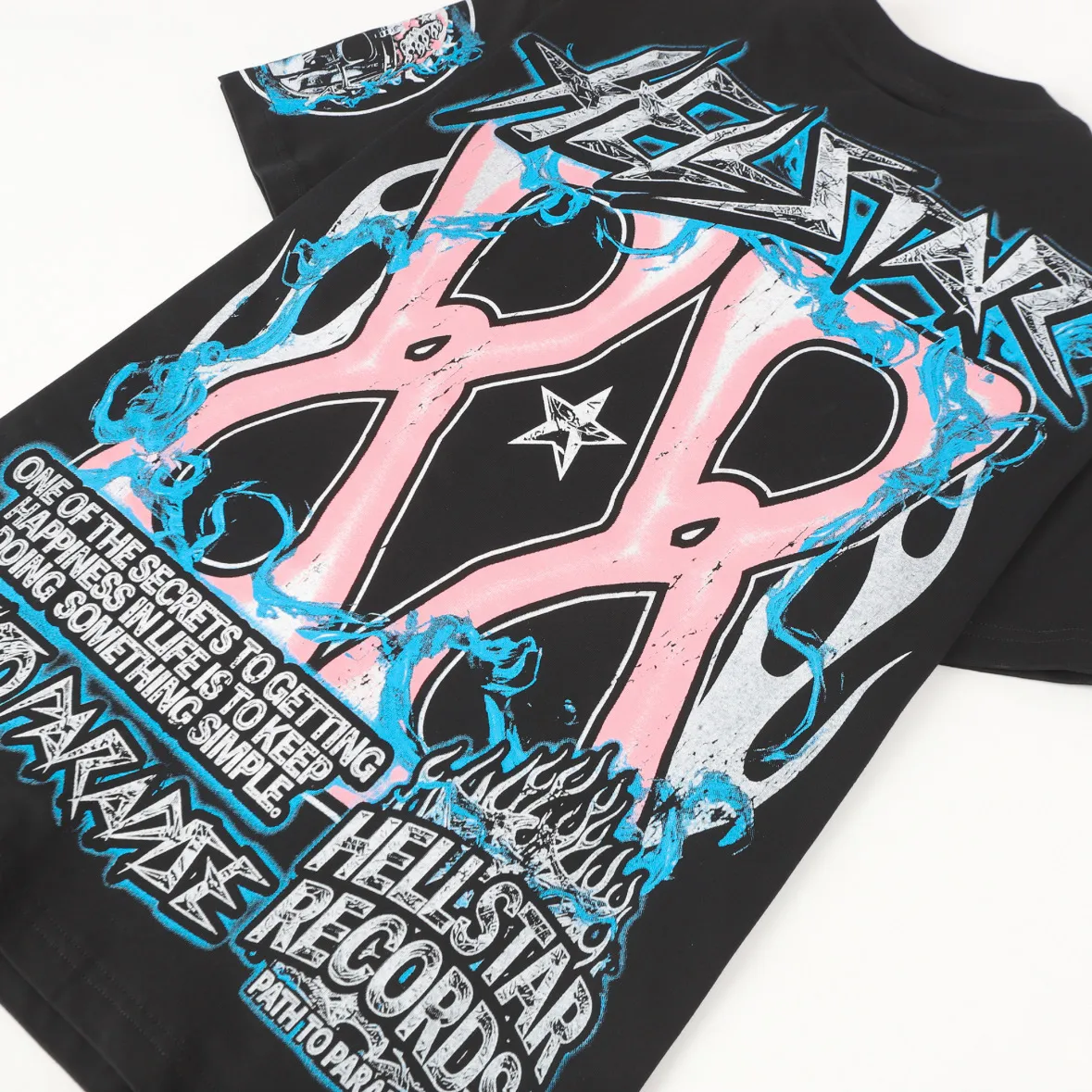 772#Black｜ P54 In Stock Hellstar 、 T （fabric):32 240 Sizes（size）：S-M- L- X L （colour）：Black